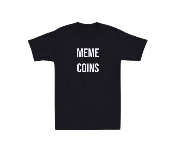 Meme Coins Crypto Mens T-shirt Cryptocurrency Funny Joke Laugh Humor Degen Tee-image