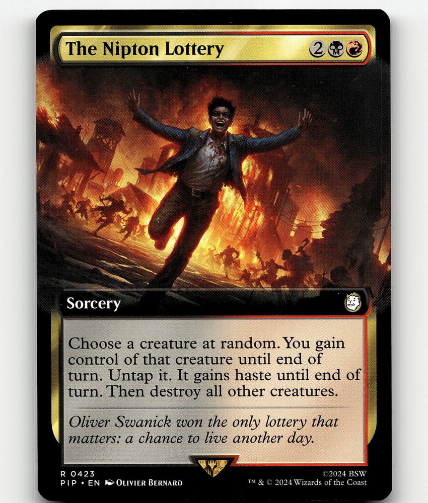 MTG The Nipton Lottery (Extended Art) - Universes Beyond: Fallout