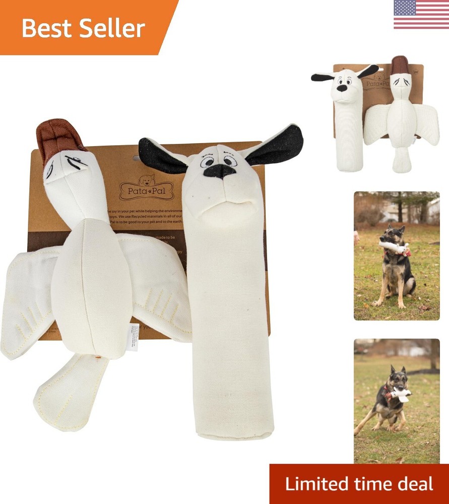 Eco-Friendly Durable Squeaky Dog & Puppy Pet Chew Toy Variety Pack for, Train...