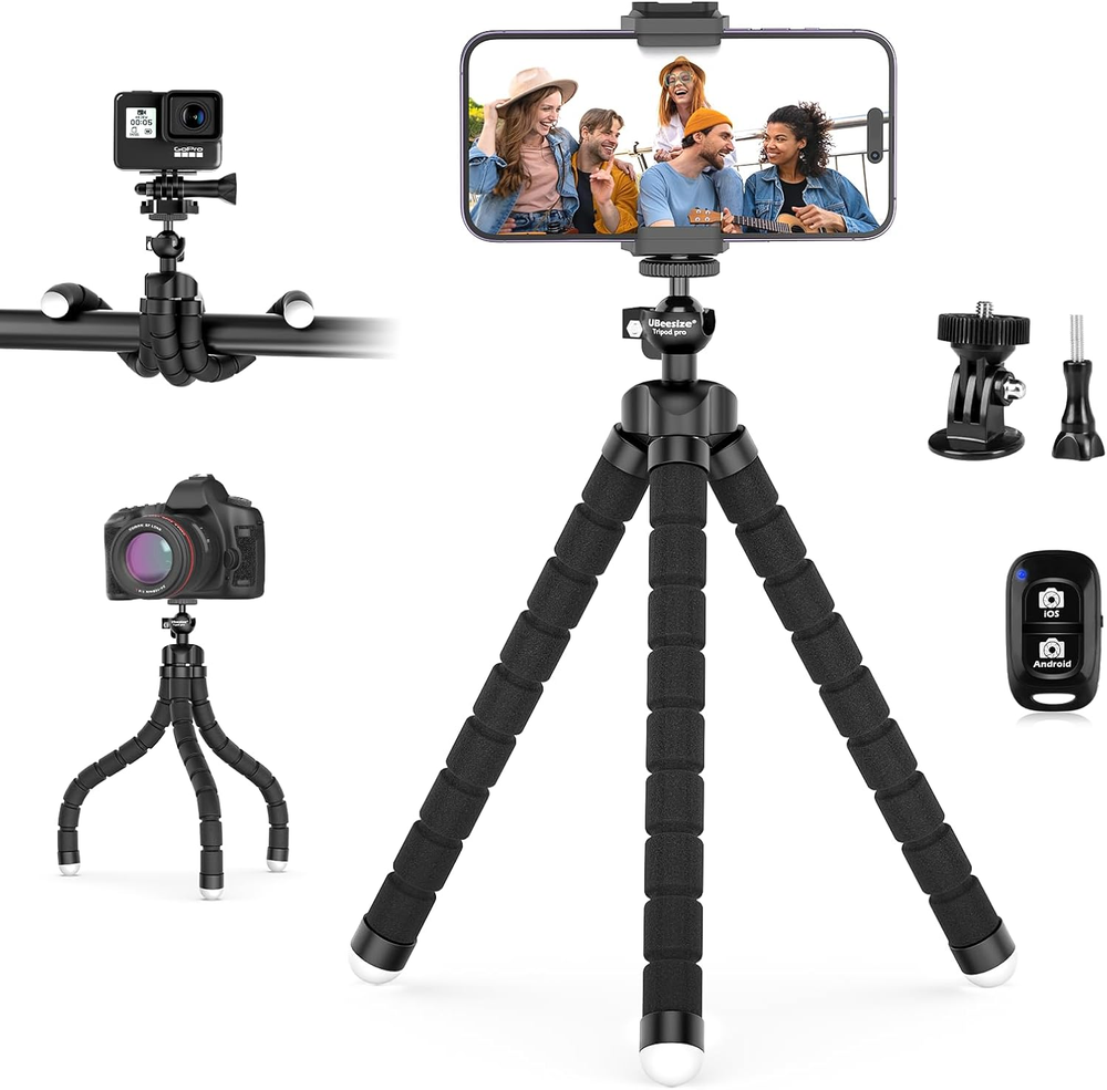 Flexible Mini Phone Tripod with Wireless Adjustable Camera Stand Holder