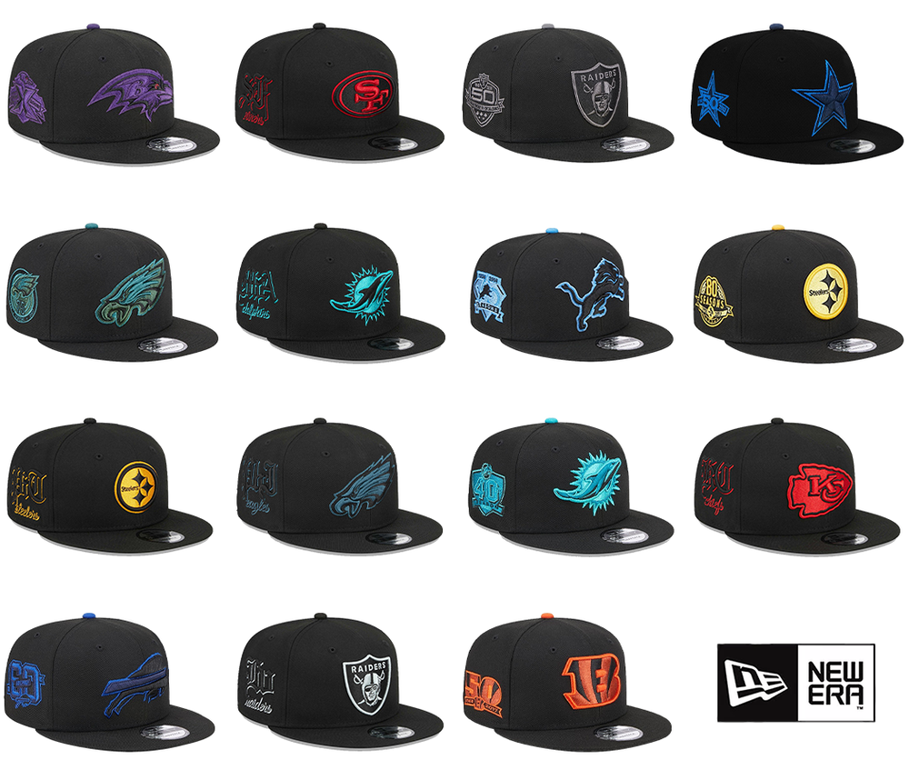 NEW NFL Goth Side Script Baltimore Ravens 9FlFTY Adjustable Hat - Black