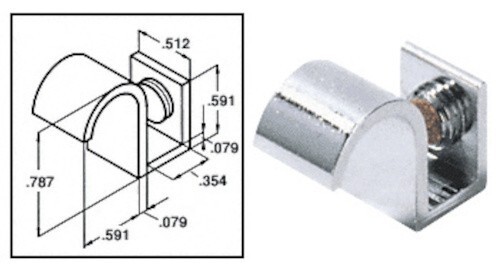 CRL Chrome Set Screw Pull EH228