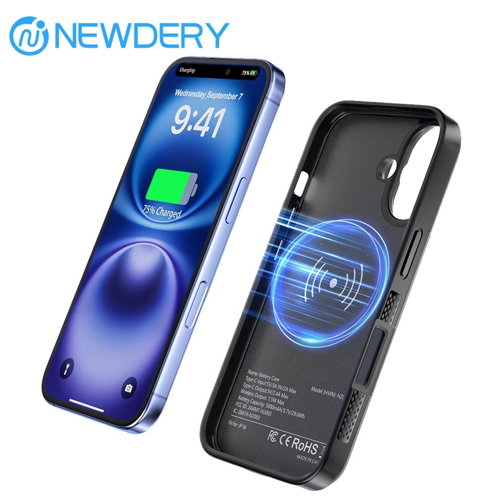 NEWDERY Charging Case for iPhone 16 16Pro Pro Max Plus Battery Pack