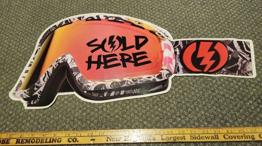 Vintage Electric Visual Skate Snowboard BIG Dealer Sticker NOS-image