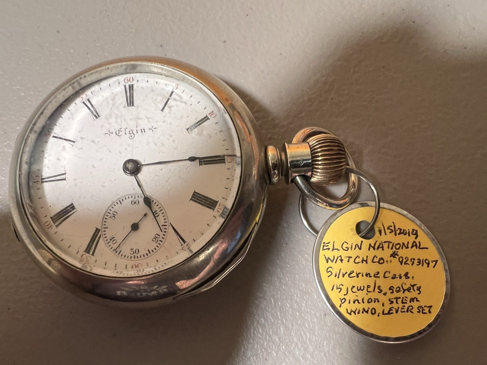 Elgin Sidewinder Vintage Antique Pocket Watch