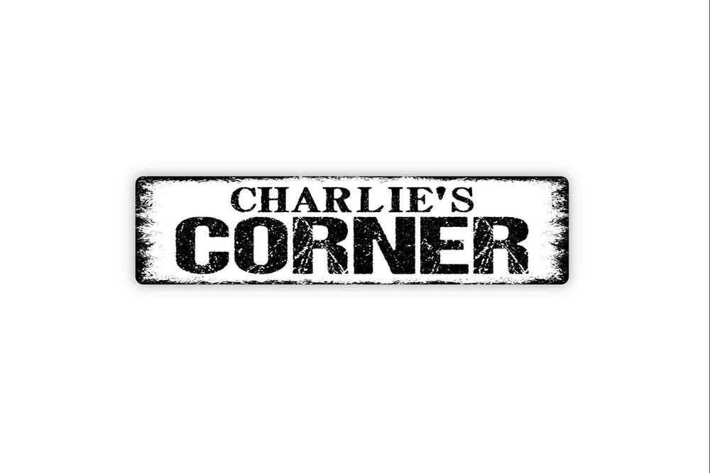 Personalized Corner Sign, Custom Metal Sign, Rustic Street Sign or Door Name