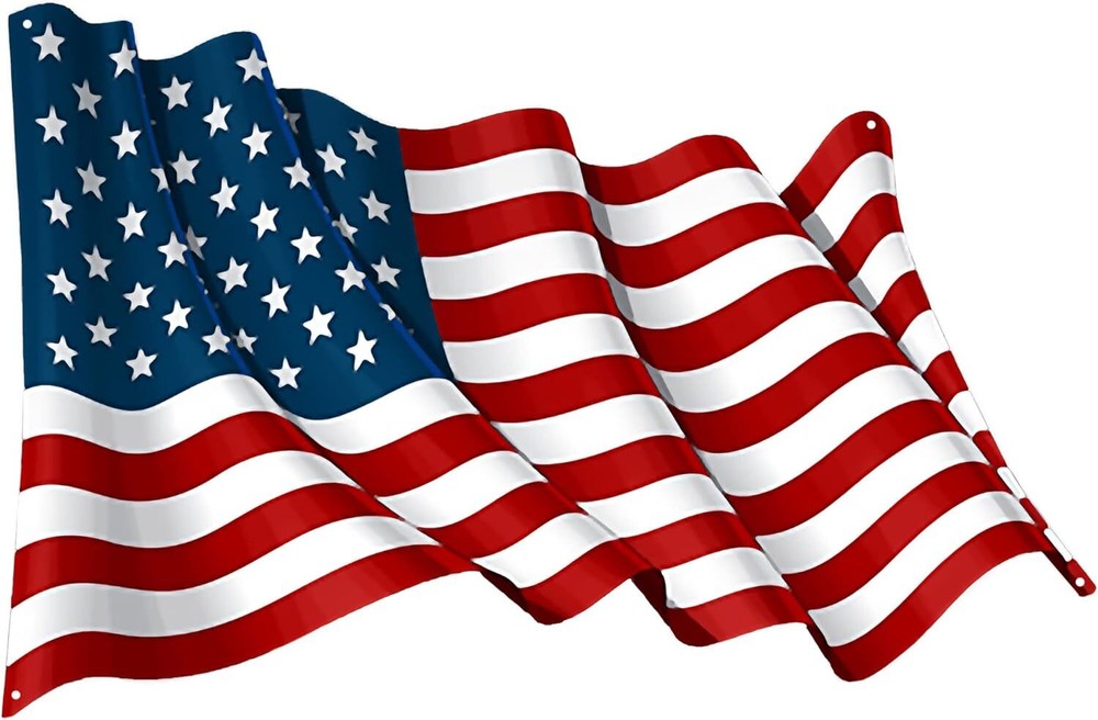 Rogue River Tactical USA American Waving Flag Metal Tin Sign Wall Décor Man...