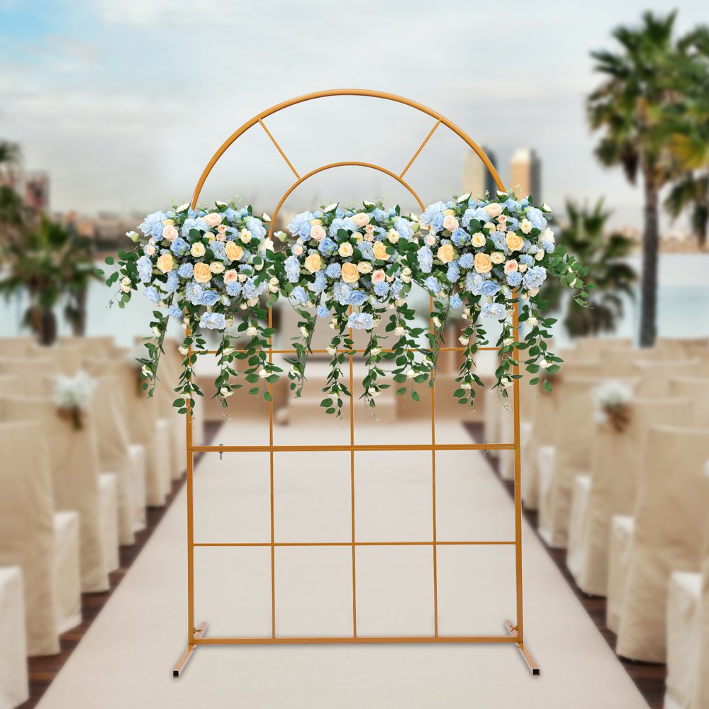 1.2x0.6x2m Wedding Arch Flower Stand Garden Backdrop Holder Rack