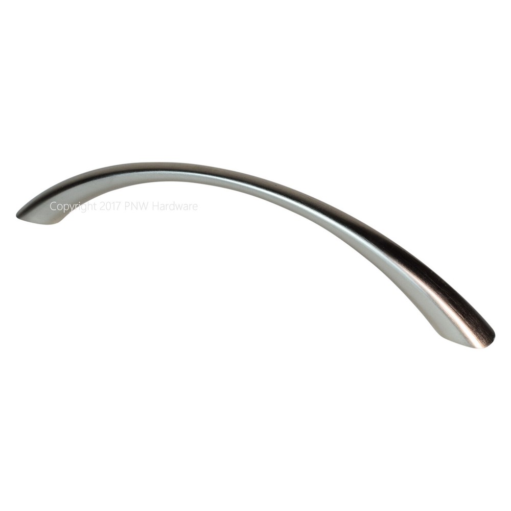 (5-Pack) Arch Bow 5” Kitchen Cabinet Drawer Pull, Enchanted Style, Satin Nickel