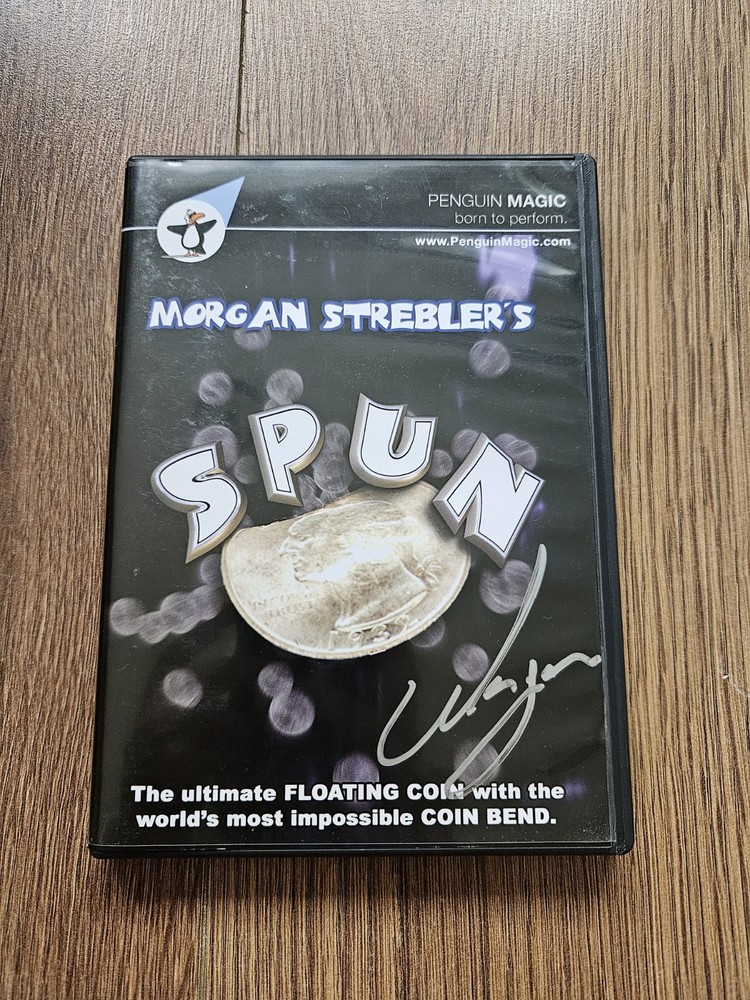 SIGNED Morgan Strebler Spun DVD Metal Bending Magic Trick Floating Coin Illusion for Magicians and Collectors