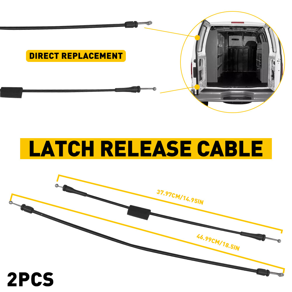 Ford E150 E250 E450 Rear Left Upper Lower Cargo Door Latch Release Cable  