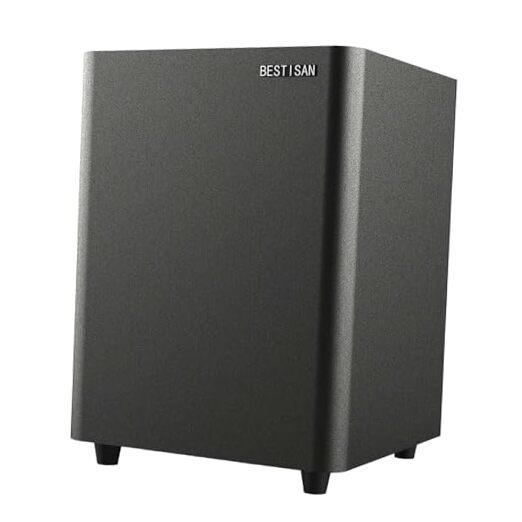 Powered Subwoofer, Deep Bass Subwoofer, Down Firing Sub in Compact Size, Easy
