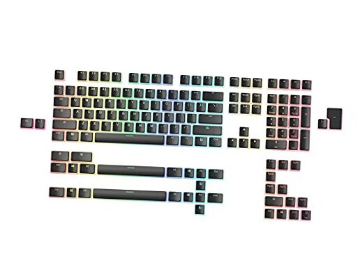 Aura V2 Black PBT Pudding Keycaps for ANSI Mechanical Keyboards