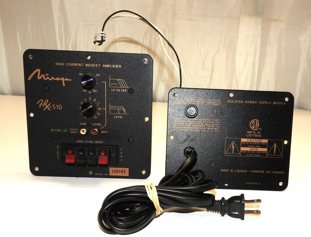 MIRAGE FRX-S10 Powered Subwoofer Speaker with Built-in Amplifier and Power Supply