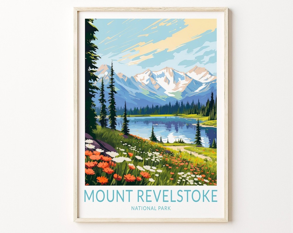 Mount Revelstoke Travel Poster Mount Revelstoke National Park Print Canada Wall