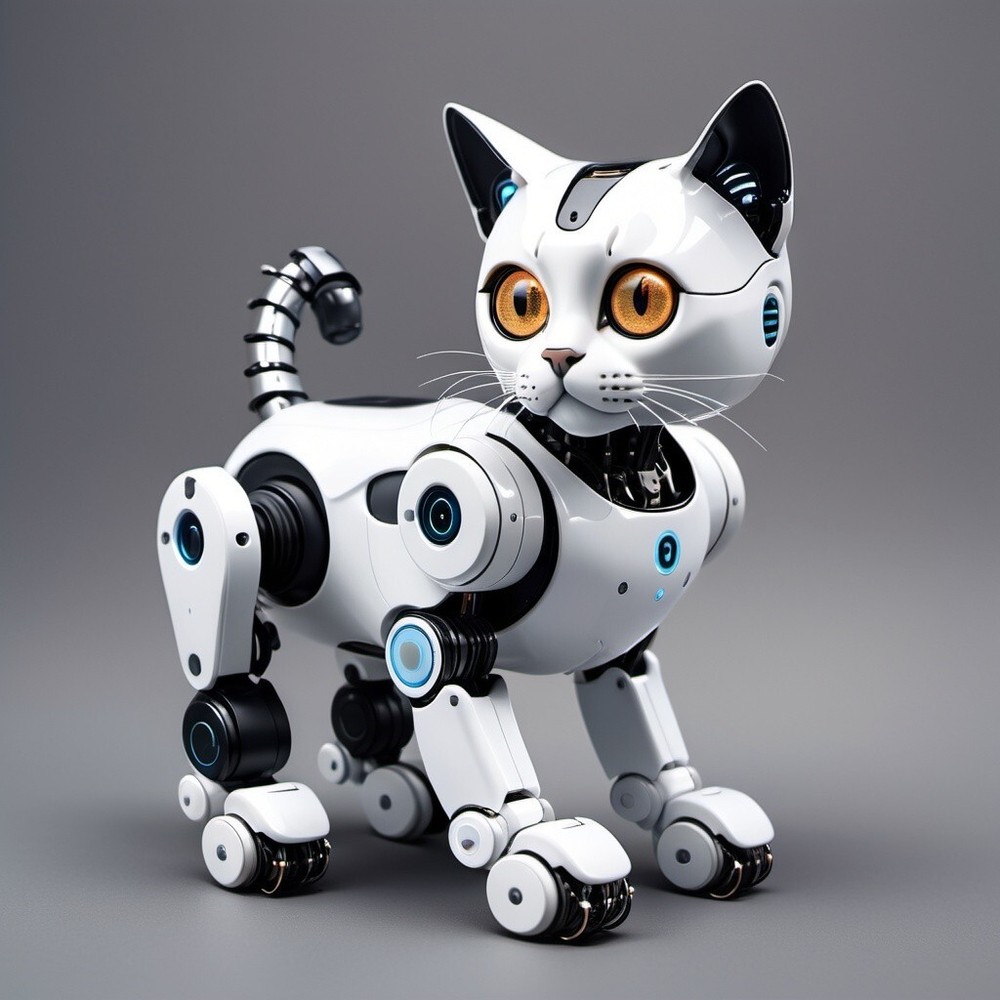 AI Art Cat Wallpaper Background for Desktop Digital Image