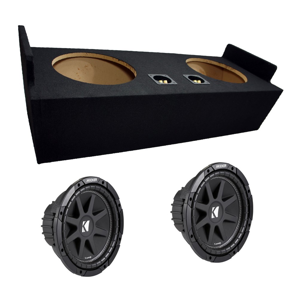 03-08 Nissan 350Z Coupe Strut Kicker CompC CWCS10 Dual 10-Inch Subwoofer Box Enclosure