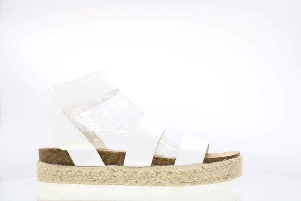CUSHIONAIRE Womens Mandy White Espadrilles Size 9.5