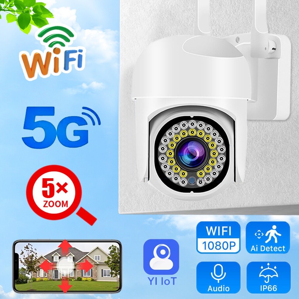 YI IoT 2MP WiFi PTZ Outdoor Security Camera with Motion Detection 2.4G/5G-image