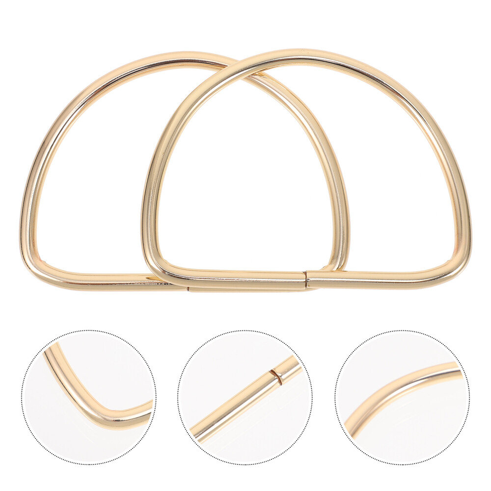 2-Pack D-Shaped Purse Handles for DIY Handbags & Bags