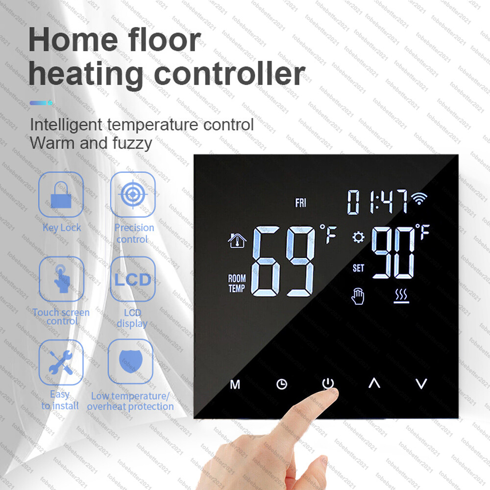 Wifi Smart Thermostat Home Digital Temperature Controller APP Control LCD Screen