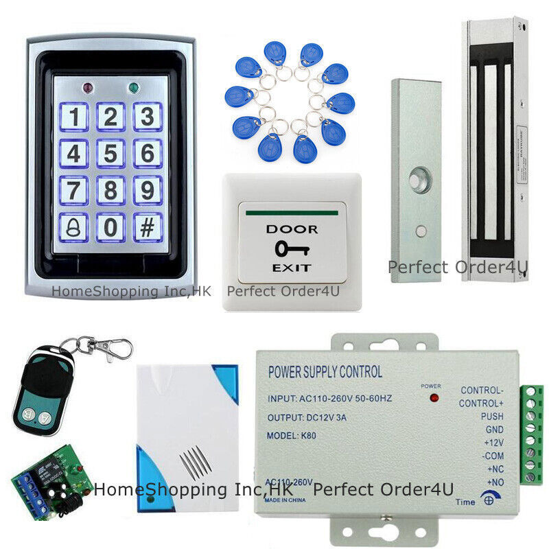 RFID Card Password Door Access System with 180KG Magnetic Lock and Remote  