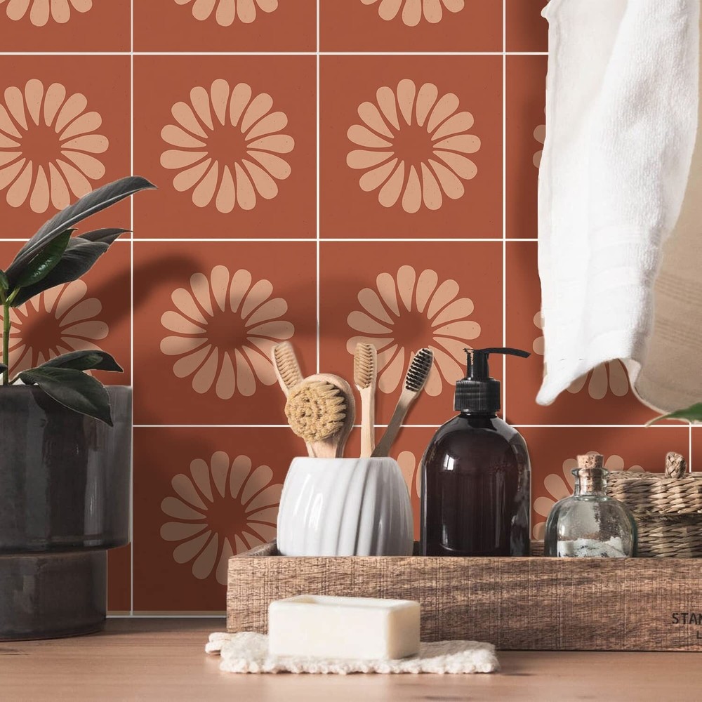 10pcs Thick Textured Peel and Stick Kitchen Backsplash Sticker, Self Adhesive...