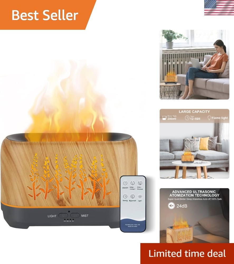 Ultrasonic Essential Oil Diffuser 240ml with 3 Mist Modes and 4 Timer Settings for Aromatherapy