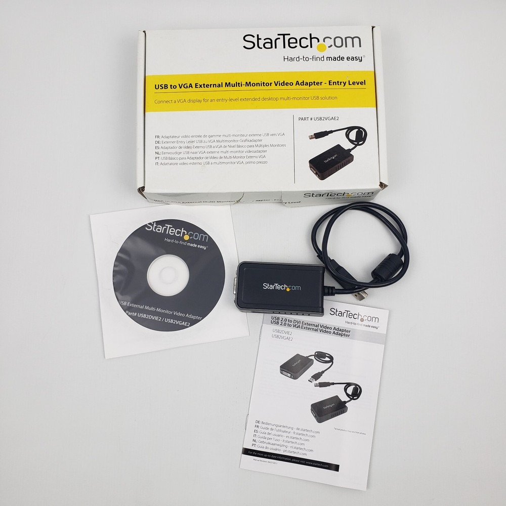 StarTech USB2VGAE2 Multi Monitor USB External Display Adapter USB 2 to VGA