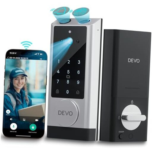 G1 Video Smart Lock with Camera&Doorbell,6-in-1 Keyless Entry Door Lock with