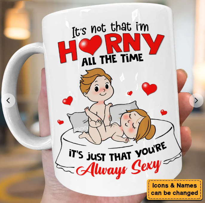 Custom Funny Couple Mug - Personalized Gift for Husband Wife Anniversary-image