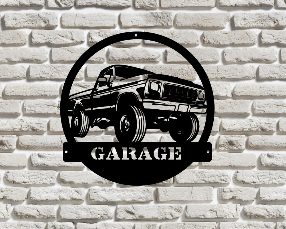 Old Car Garage Personalized  Metal Wall Art Laser Cut Metal DecorSign for Home
