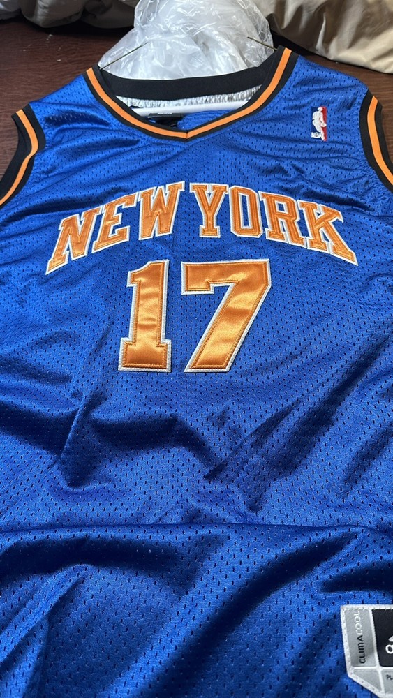 JEREMY LIN Adidas New York Knicks Blue Jersey Men Size X-Large Authentic Rare