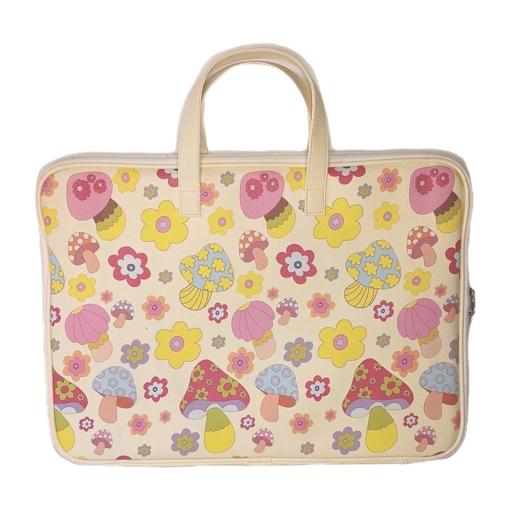 Groovy Shroom Wildflower Laptop Case with Mushroom and Floral Design