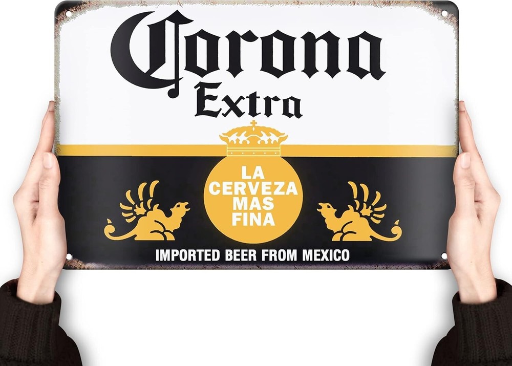 Retro Corona Extra Beer Metal Tin Sign for Pub Bar Man Cave Wall Decor
