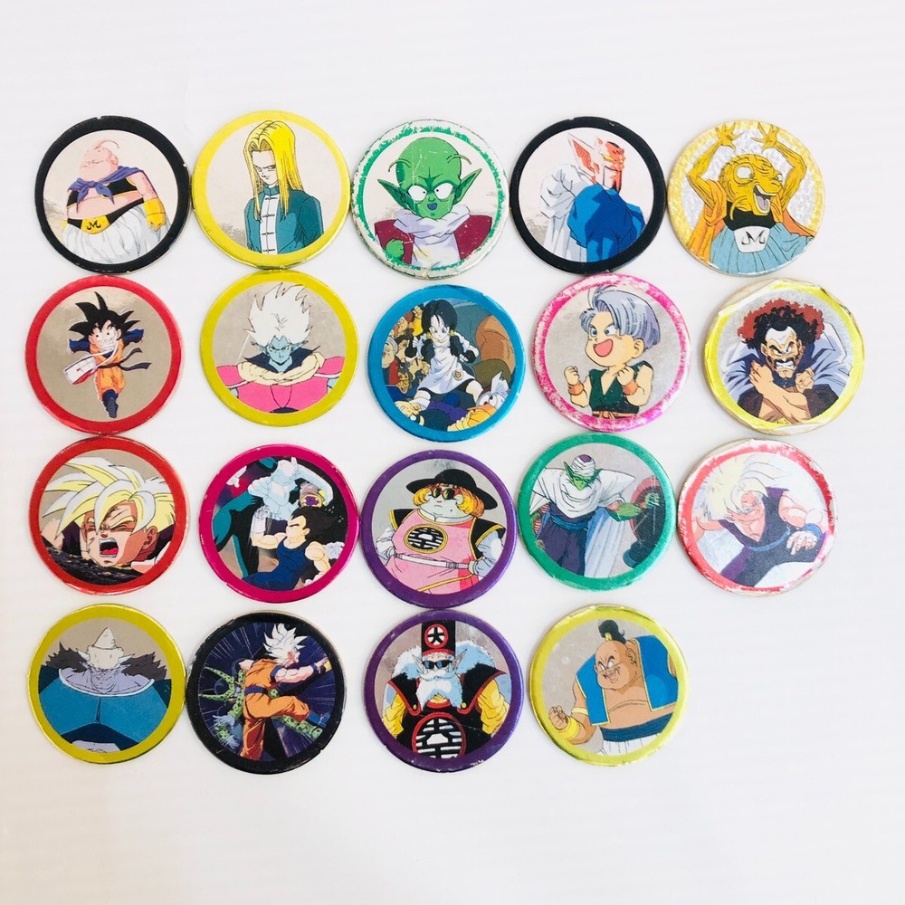 Vintage Dragon Ball Z Japanese Menko Trading Cards 19-Piece Bundle Set