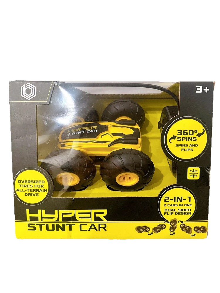 360° Spinning Hyper Stunt Car with Oversized All-Terrain Tires - 2-in-1 Design