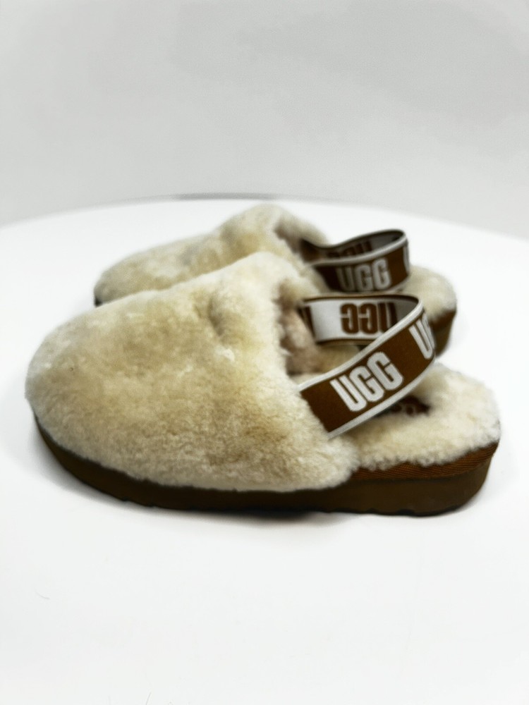 Ugg Fluff Yeah Slides Clogs  Little Kid Sz13. Natural Color