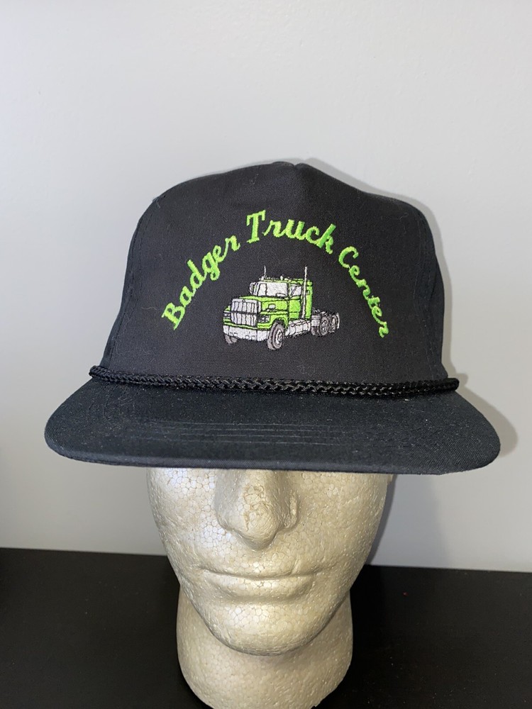Vintage Badger Truck Center Minnesota Snapback Trucker Hat Baseball Cap Lid