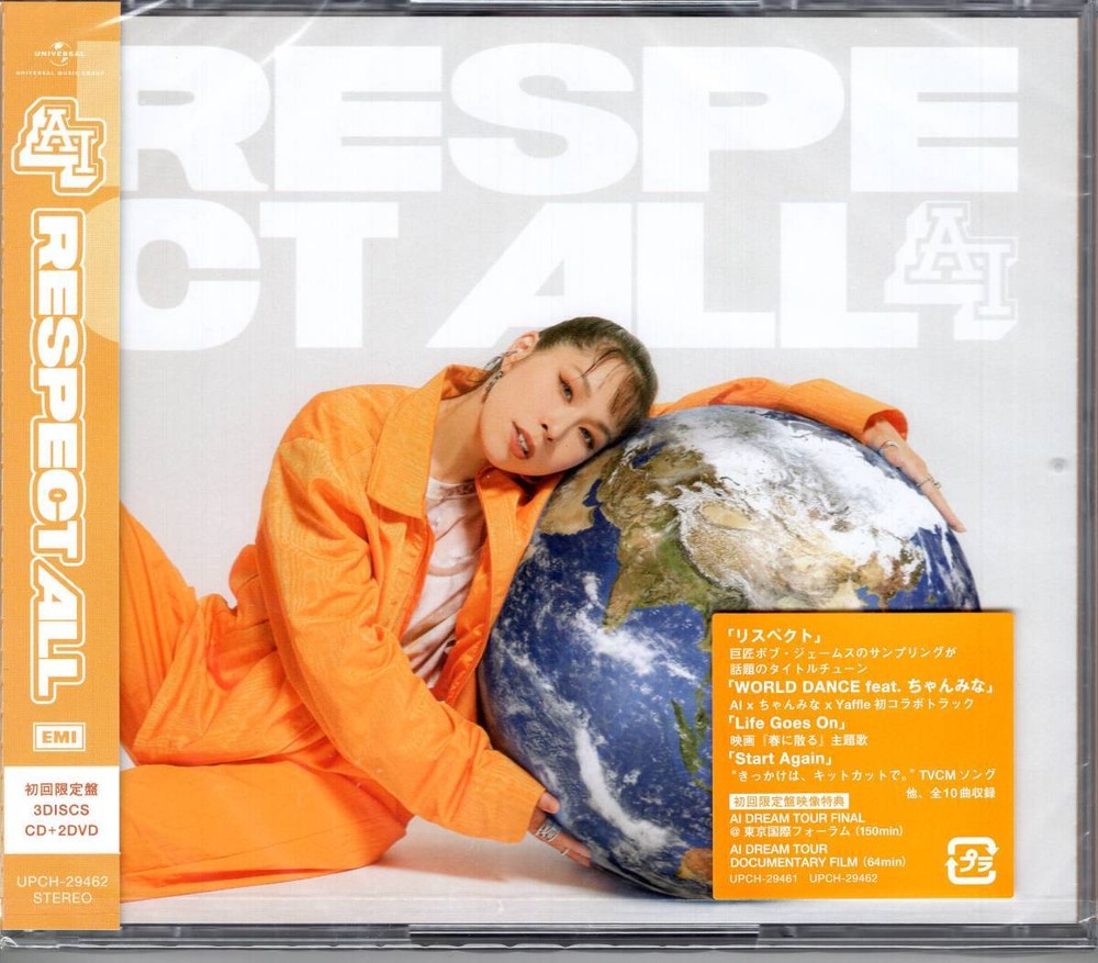 AI   RESPECT ALL  First Press Limited Edition   CD 2DVD  AI s new album filled