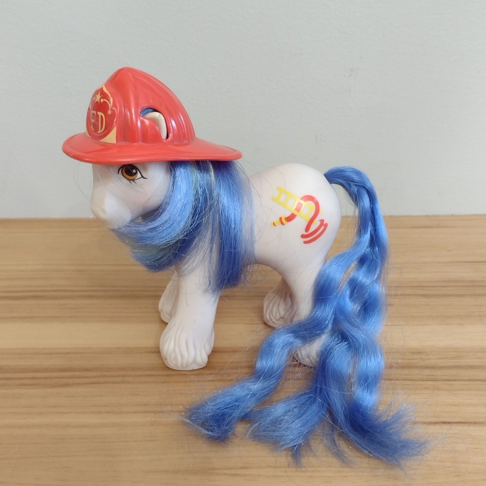 Vintage 1987 G1 My Little Pony Big Brother Chief Firefighter W/ Hat Hasbro