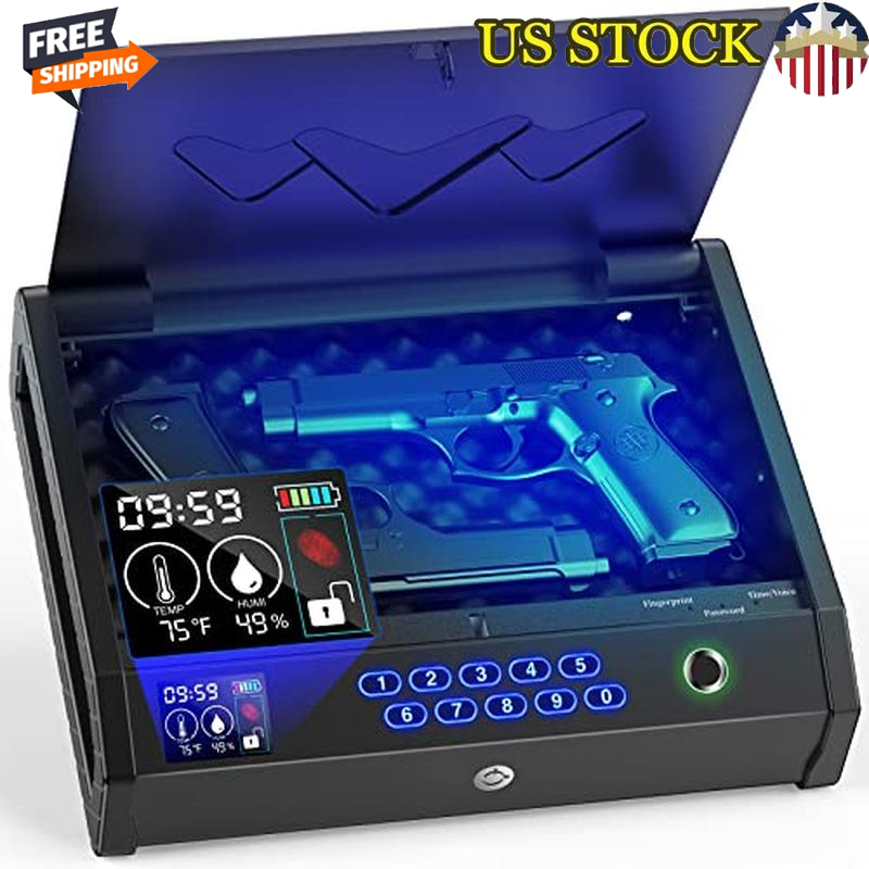 Biometric Gun Safe 2 Pistols W/ LED Display 12.59