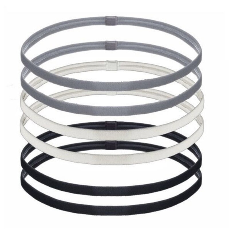 Slim Non-slip Silicone Grip Workout Sweatbands Fitness Headbands  