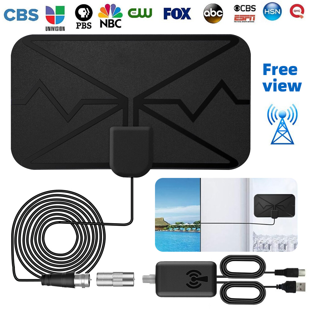 Digital Antena Para Smart TV Rango De 3600 Millas Con Amplificador 4K y HD 1080P