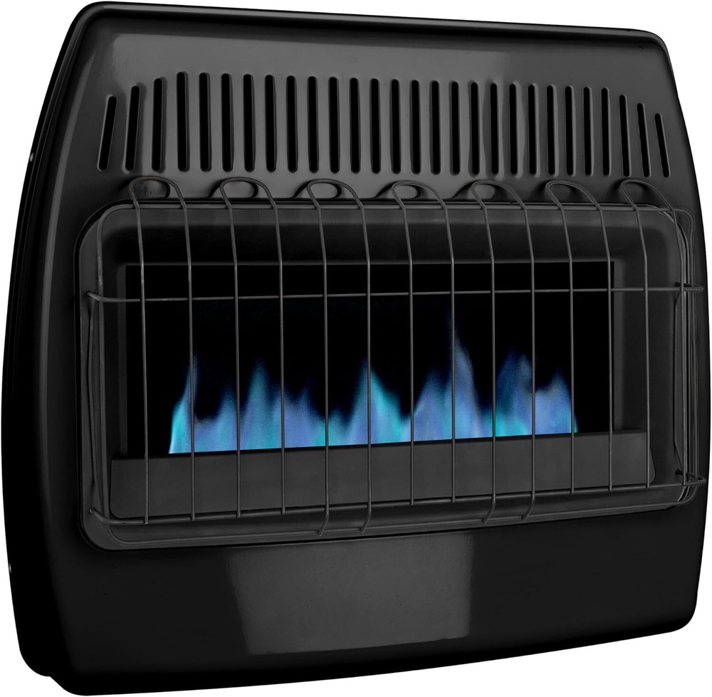 Dyna-Glo 30,000 BTU Blue Flame Thermostatic Garage Vent Free Wall Black