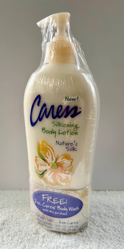 Caress Nature's Silk Silkening Body Lotion 16 fl oz with Bonus 2 oz Body Wash