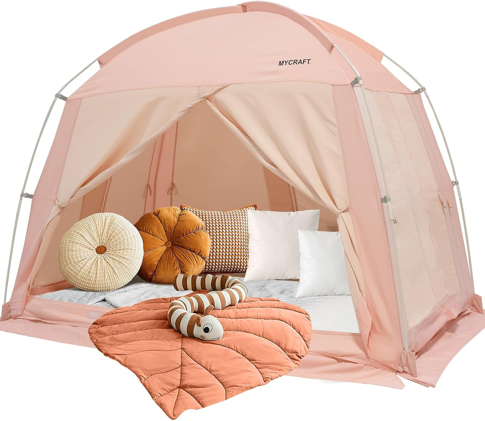 Bed Tents Canopy Bed–Privacy Dream Tent for Cozy Indoor Sleeping, Light-Reducing