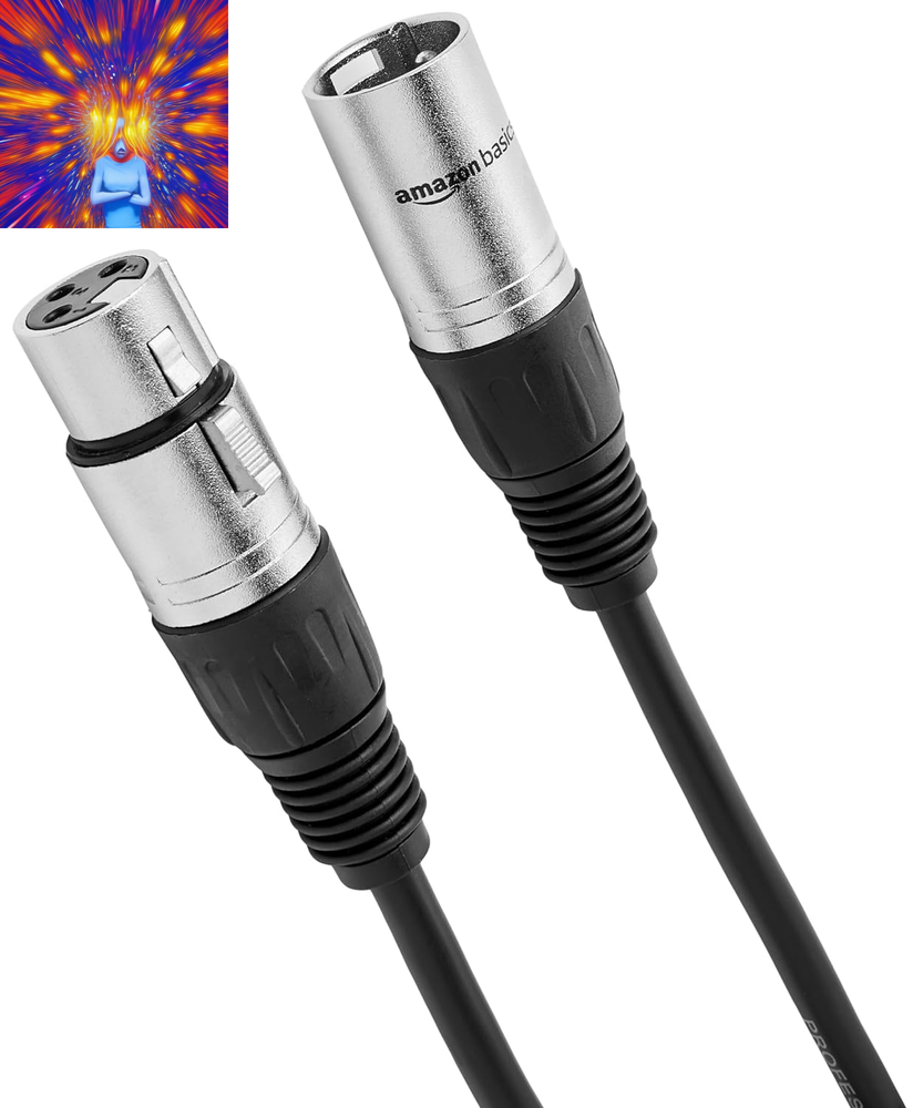 XLR Microphone Cable for Speaker or PA System, All Copper Conductors, 6MM PVC Ja
