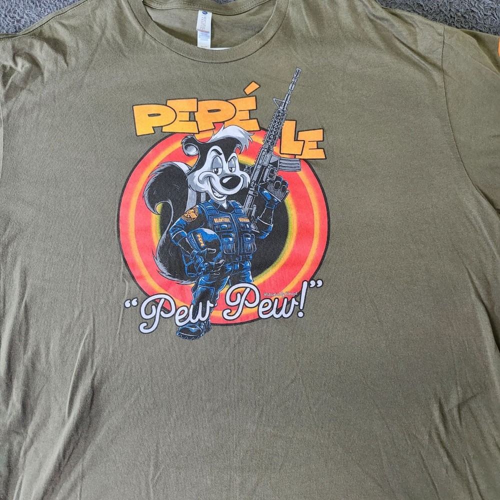 Pipé Le Pew Pew Graphic Tee XXL Patriotic Correct by Next Level