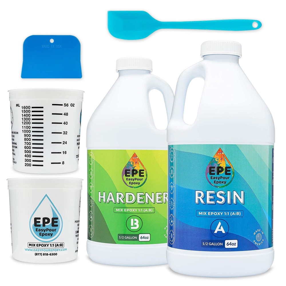 EPE EasyPour 1 Gallon Epoxy Resin Kit 1:1 Ratio High Gloss Crystal Clear